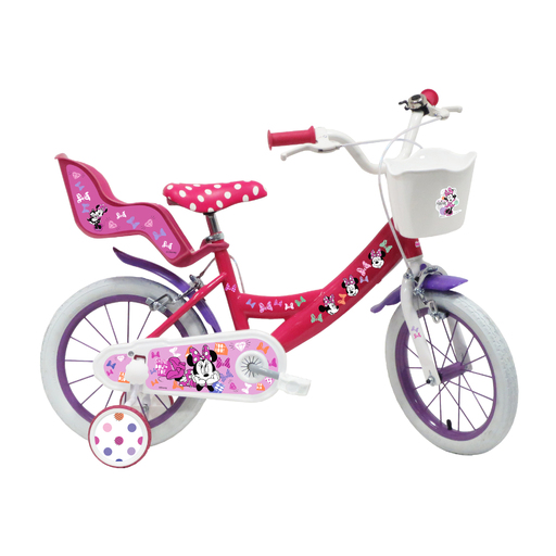 Bicicleta infantil Minnie Mouse de 35 cm (14 polegadas), para meninas de 4 a 6 anos.