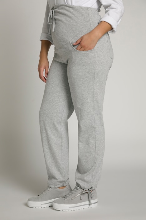 Bellieva-Sweatpants, extrabreiter Bund, Biobaumwolle