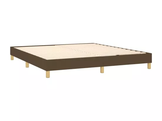 Sommier à lattes de lit Marron foncé 180x200 cm Tissu