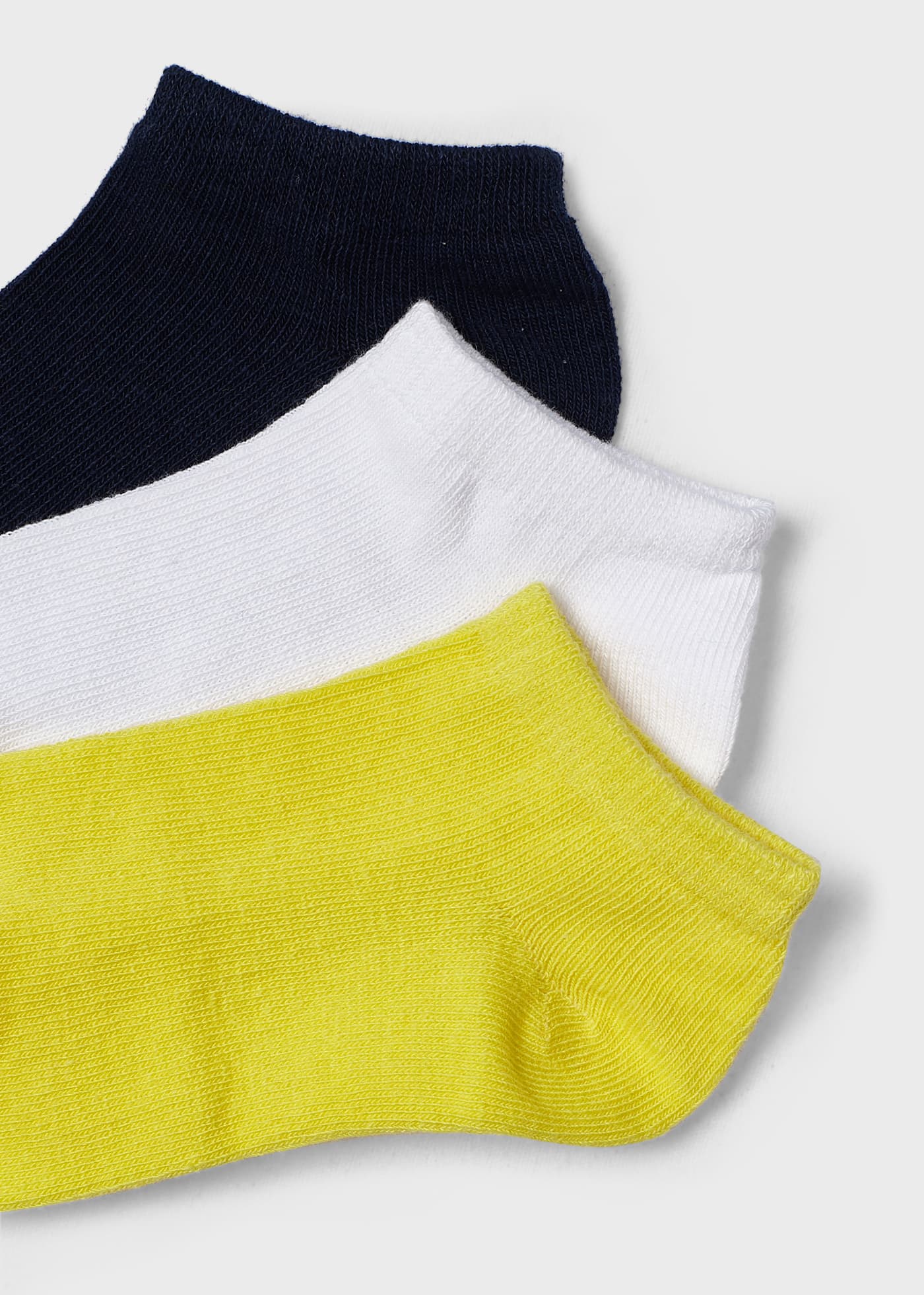 Pacote com 3 pares de meias curtas de algodão para meninos