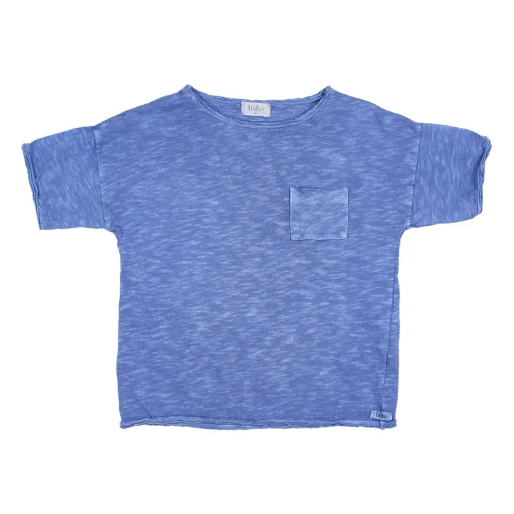 Búho T-shirt Poche Washed | Bleu