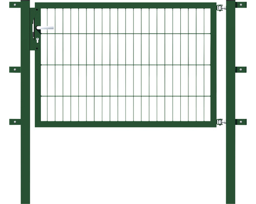 Enkele poort ALBERTS Flexo 125 x 80 cm 6/5/6 kader 40x40 incl. palen 6 x 6 cm groen