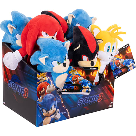 Sonic 3 bamse 13 cm – flere varianter - assorteret