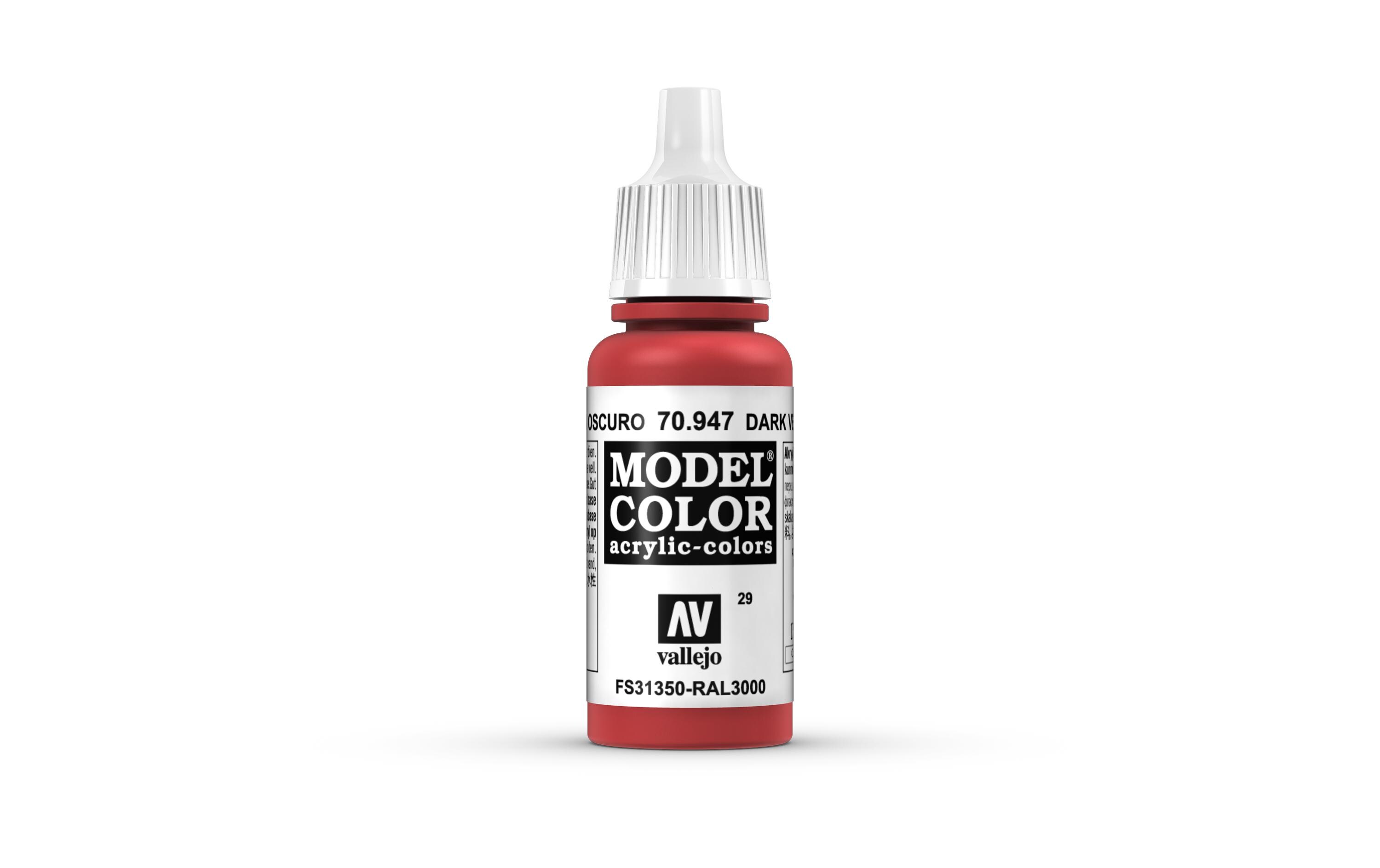 Acrylfarbe Matt, Dunkles Zinnoberrot 17 mlModel Color Dark Vermillion