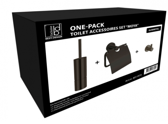 Best Design Moya toilet accessoires set Gunmetal verouderd ijzer
