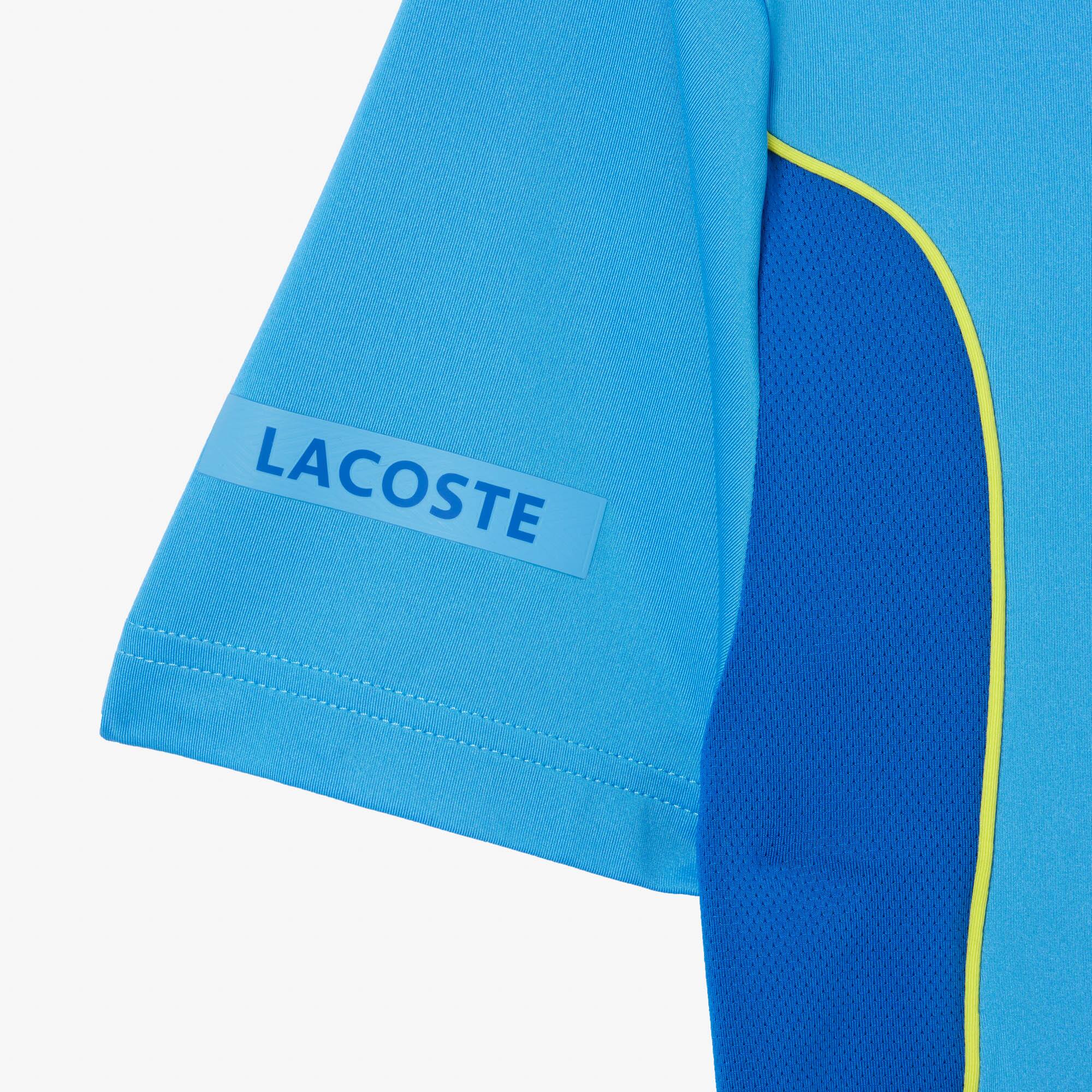 Polo homme Lacoste SPORT x Novak Djokovic color-block regular fit Manches Courtes - Bleu - Lacoste - Homme