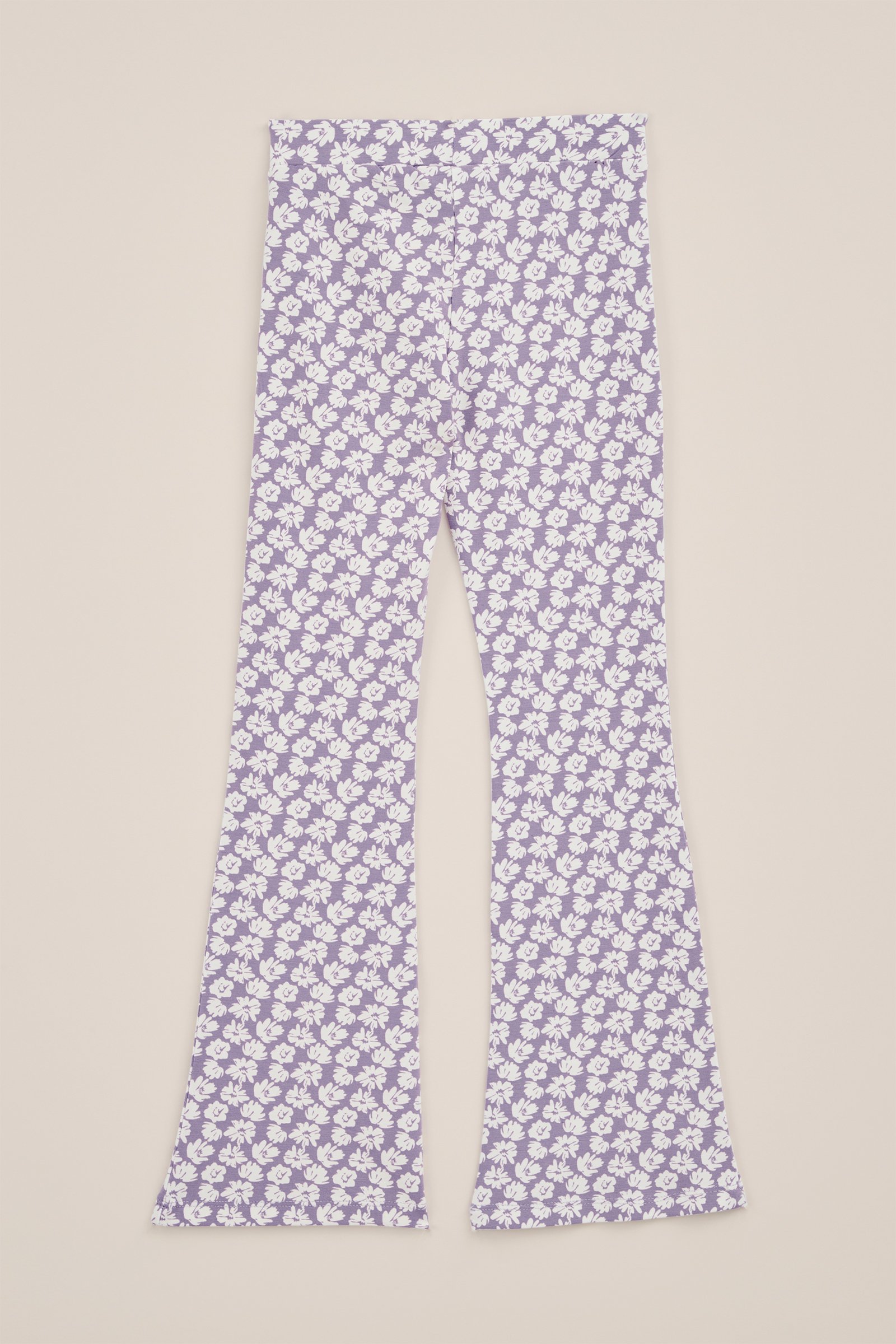 Meisjes flared legging met dessin WE Fashion Lichtpaars
