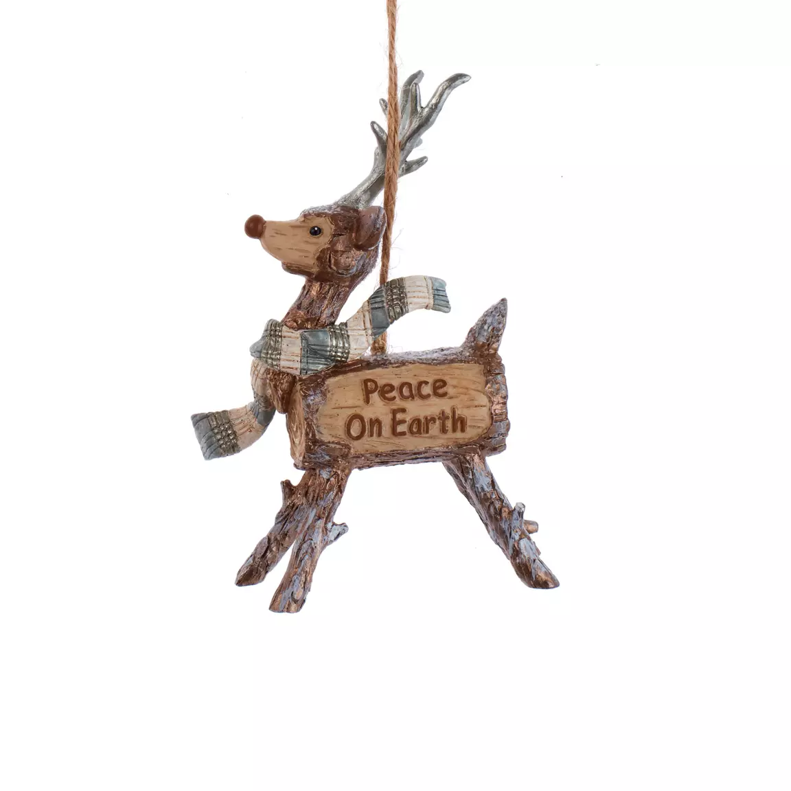 Renne à suspendre (H13 cm) Peace Marron