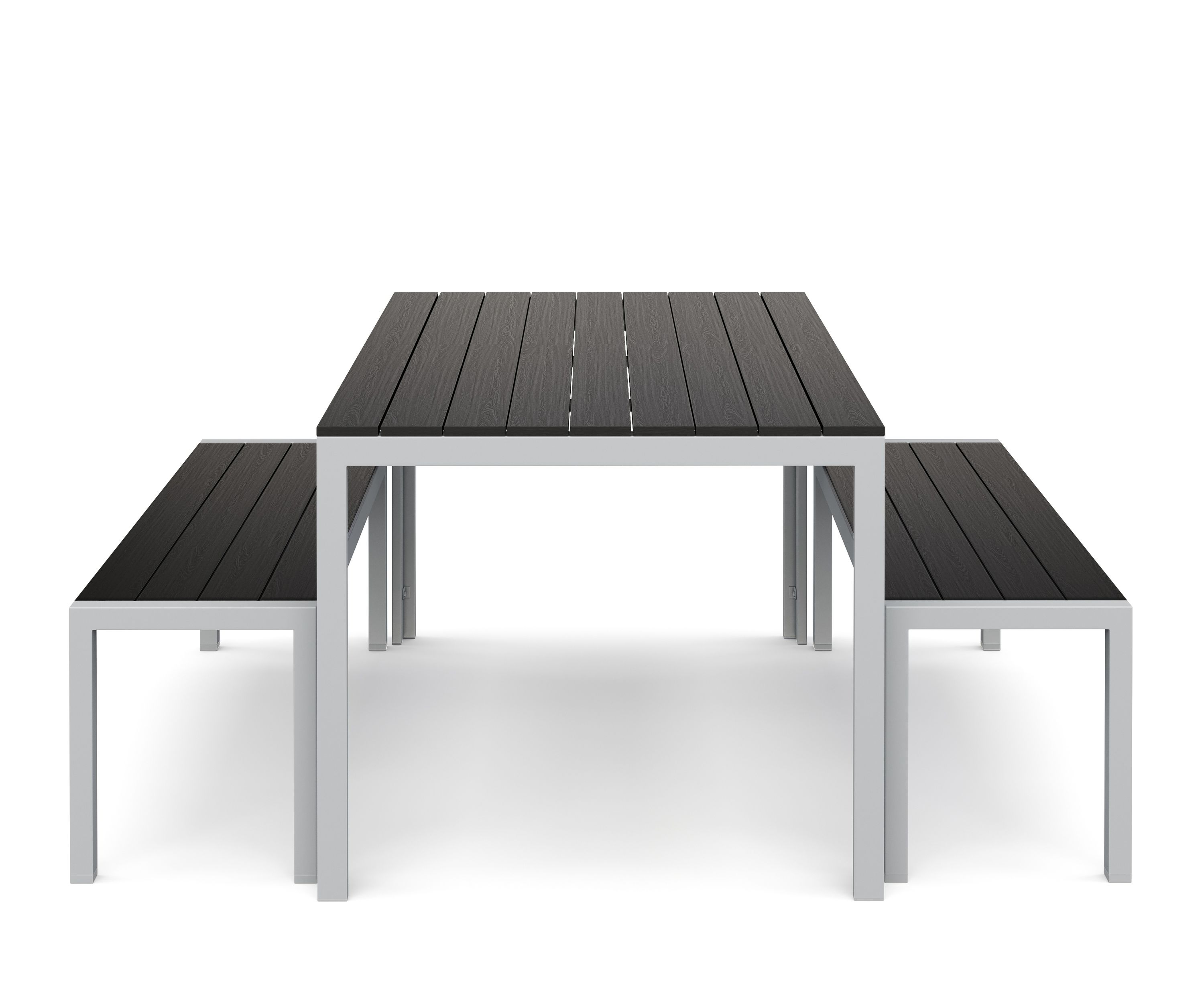 Gartenmöbel Set RIVI 2 Bänke anthrazit