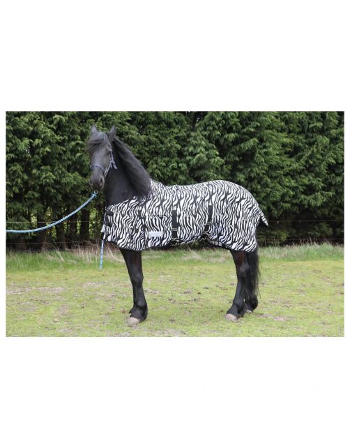 Waldhausen Vliegendeken Zebra Zwart&Wit - Paardendekens
