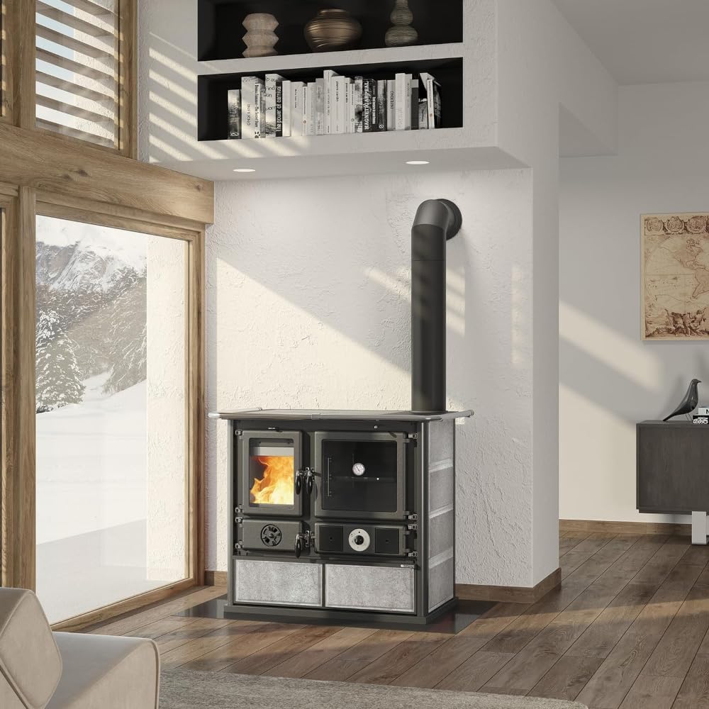 La Nordica wasserführender Küchenofen | TERMOROSA DSA.16 PETRA | 11 kW | Naturstein