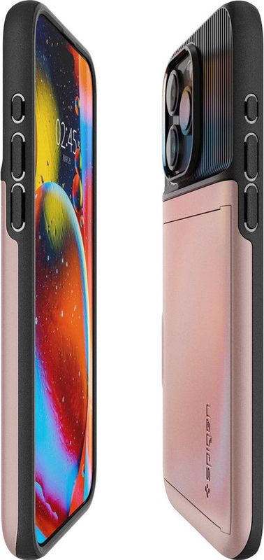 Spigen - Slim Armor CS - Smartphonehoes - Roze - Schokabsorberend TPU en Polycarbonaat