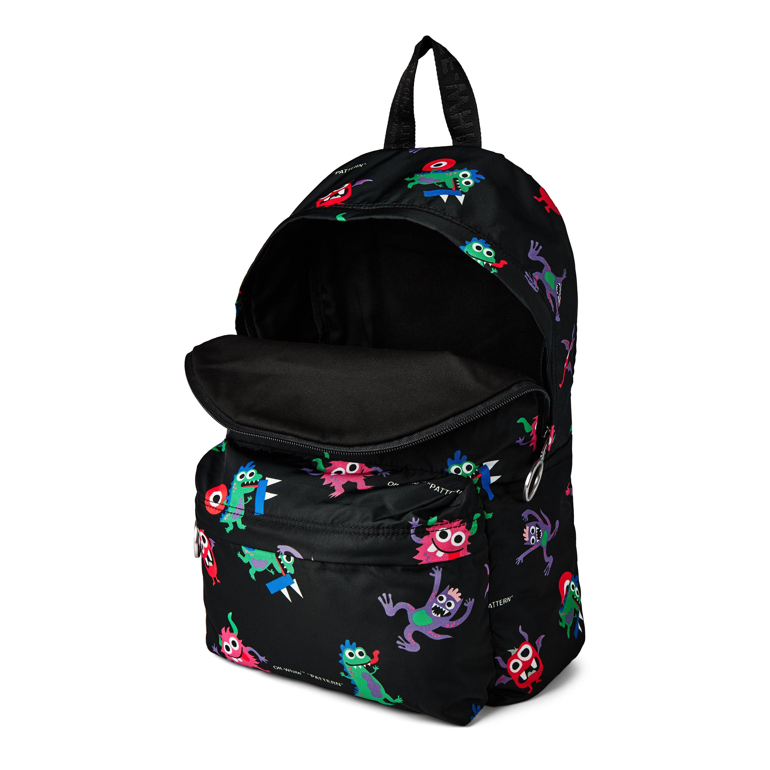 Off White Monster Print Backpack Juniors
