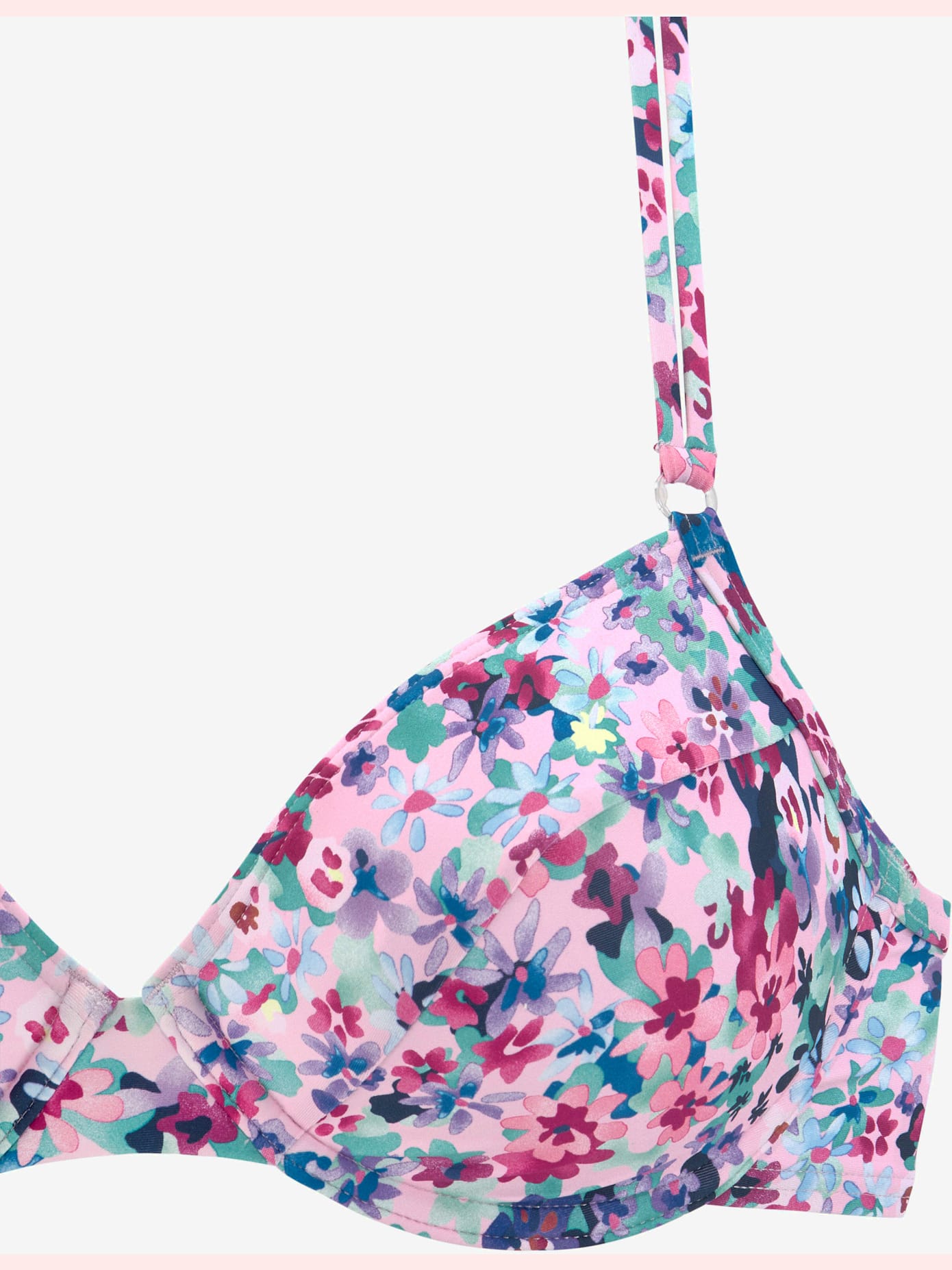 Haut de maillot de bain à armatures design floral