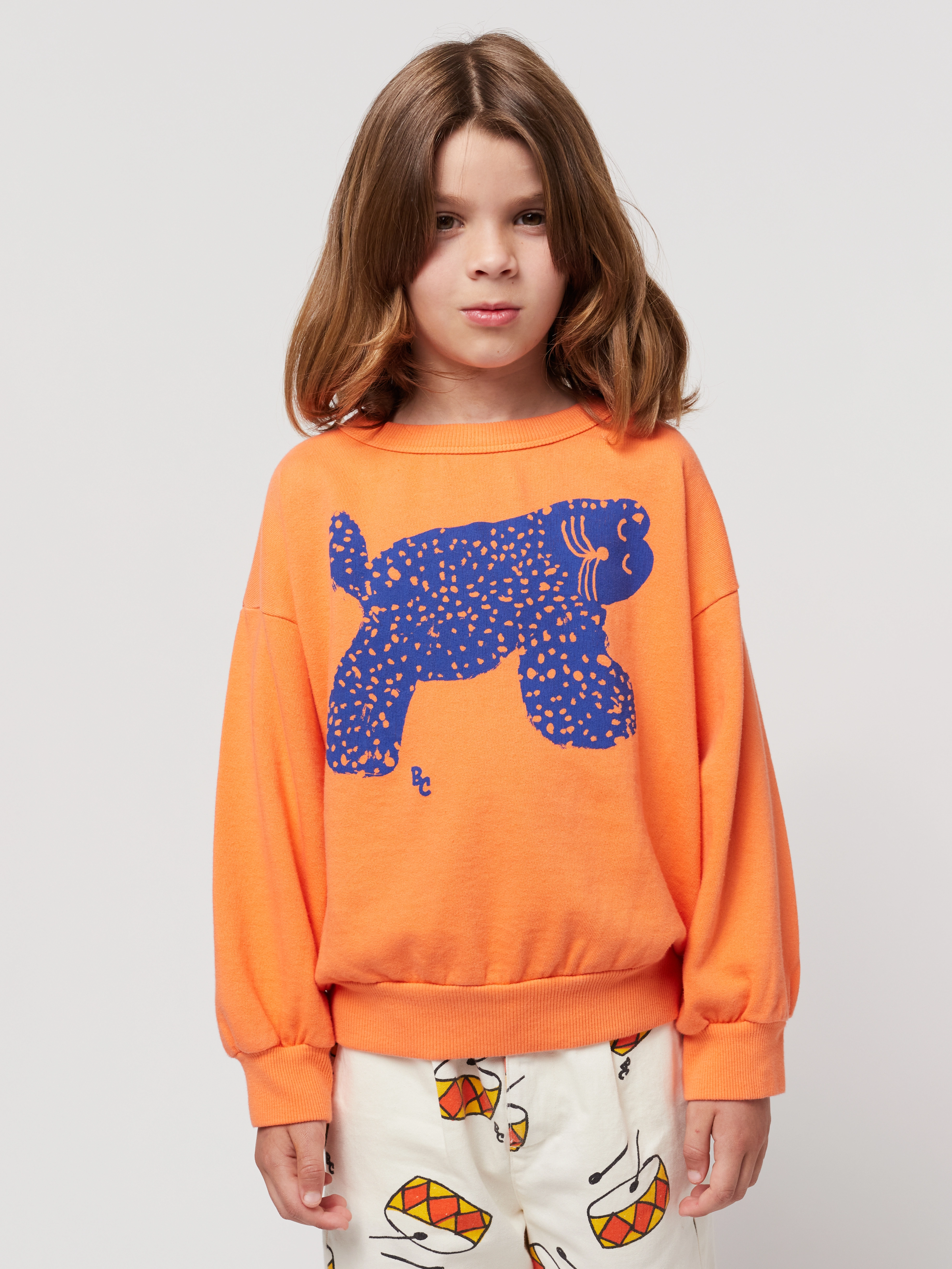 Sweatshirt BIG CAT in orange