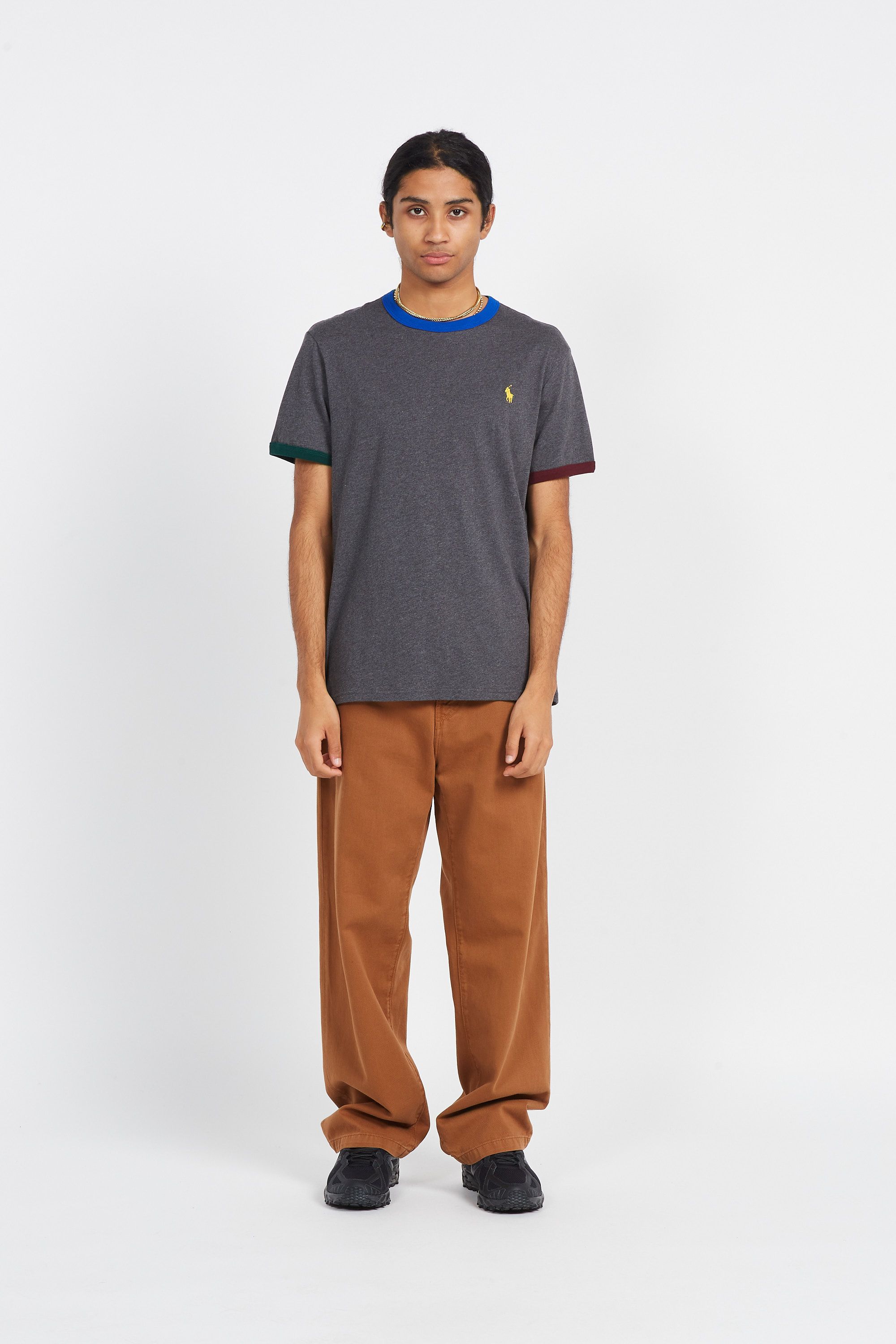 POLO RALPH LAUREN T-shirt  Custom Slim Fit Jersey Crewneck T-Shirt Gris