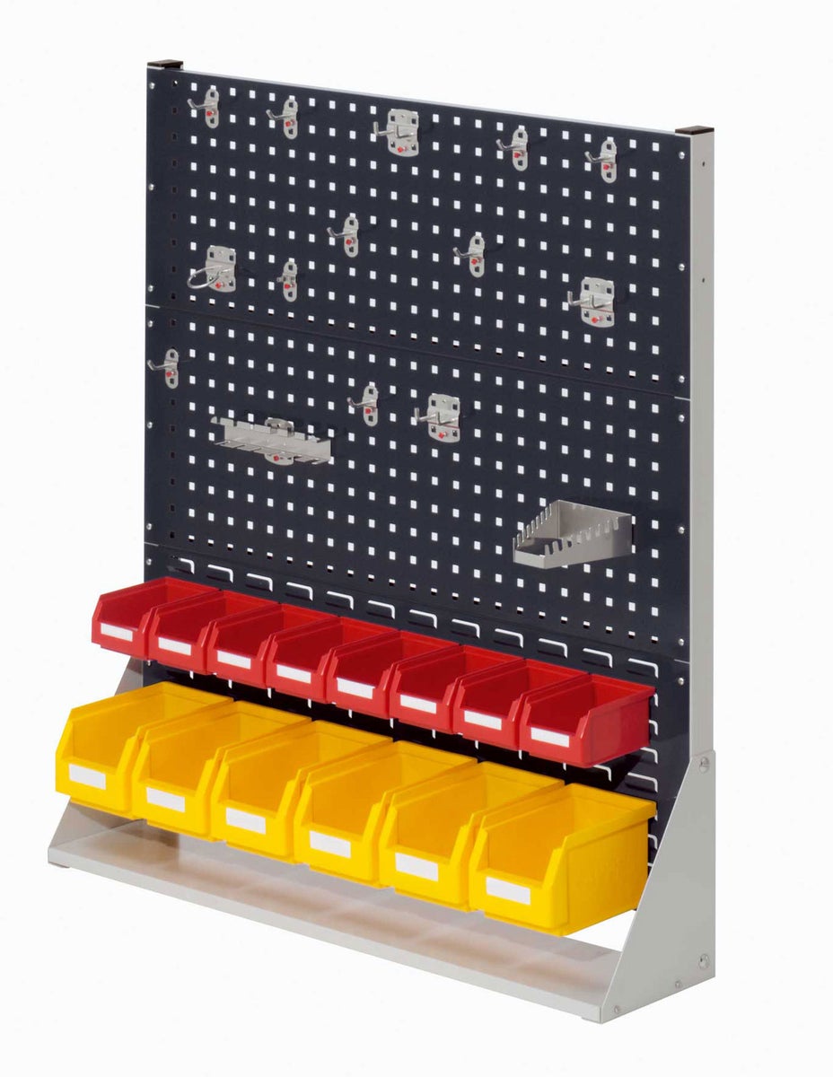 Kappes® RasterPlan scheidingswanden, enkelzijdig, maat #3 - 2x geperforeerde panelen, 1x sleufpaneel, 1x toebehorenassortiment (29 stuks), antracietgrijs RAL 7016