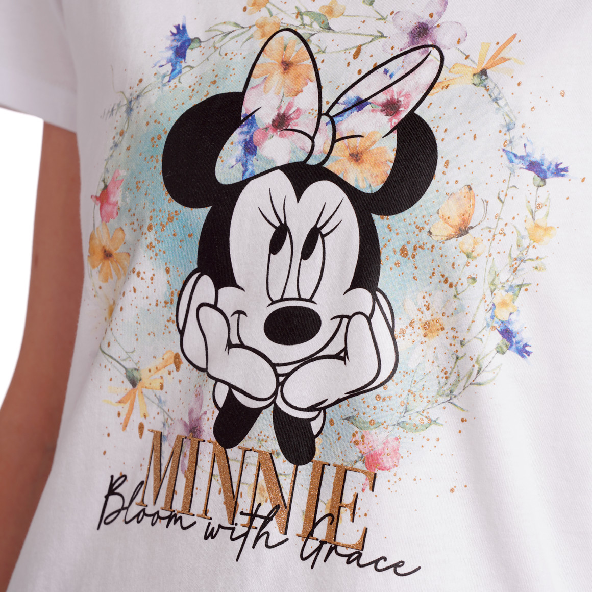 Gna Benotti Minnie Maus T-Shirt mit großem Print weiss