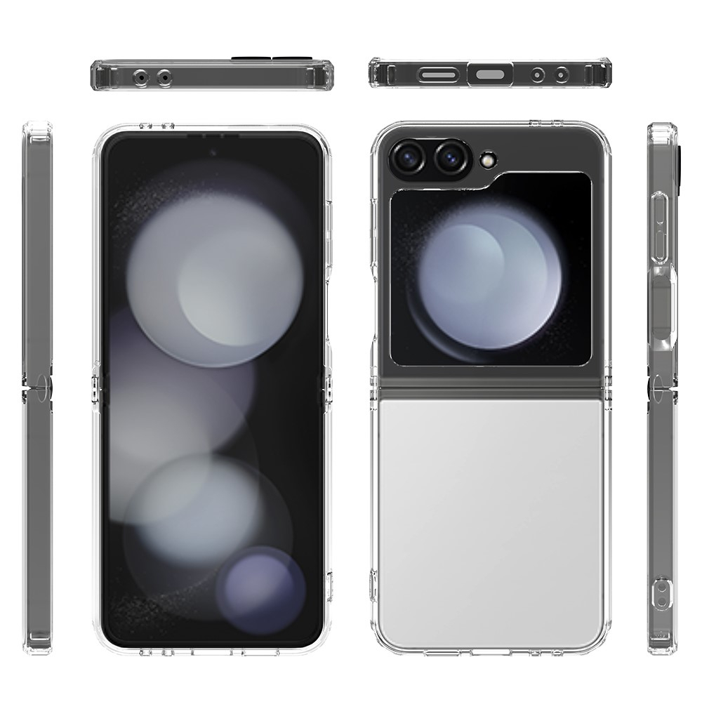 Samsung Galaxy Z Flip7 FE / Z Flip6 Hybrid Hülle TPU Bumper Acryl Rückseite - Transparent