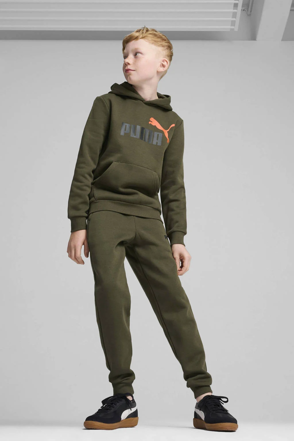 Puma hoodie olijfgroen