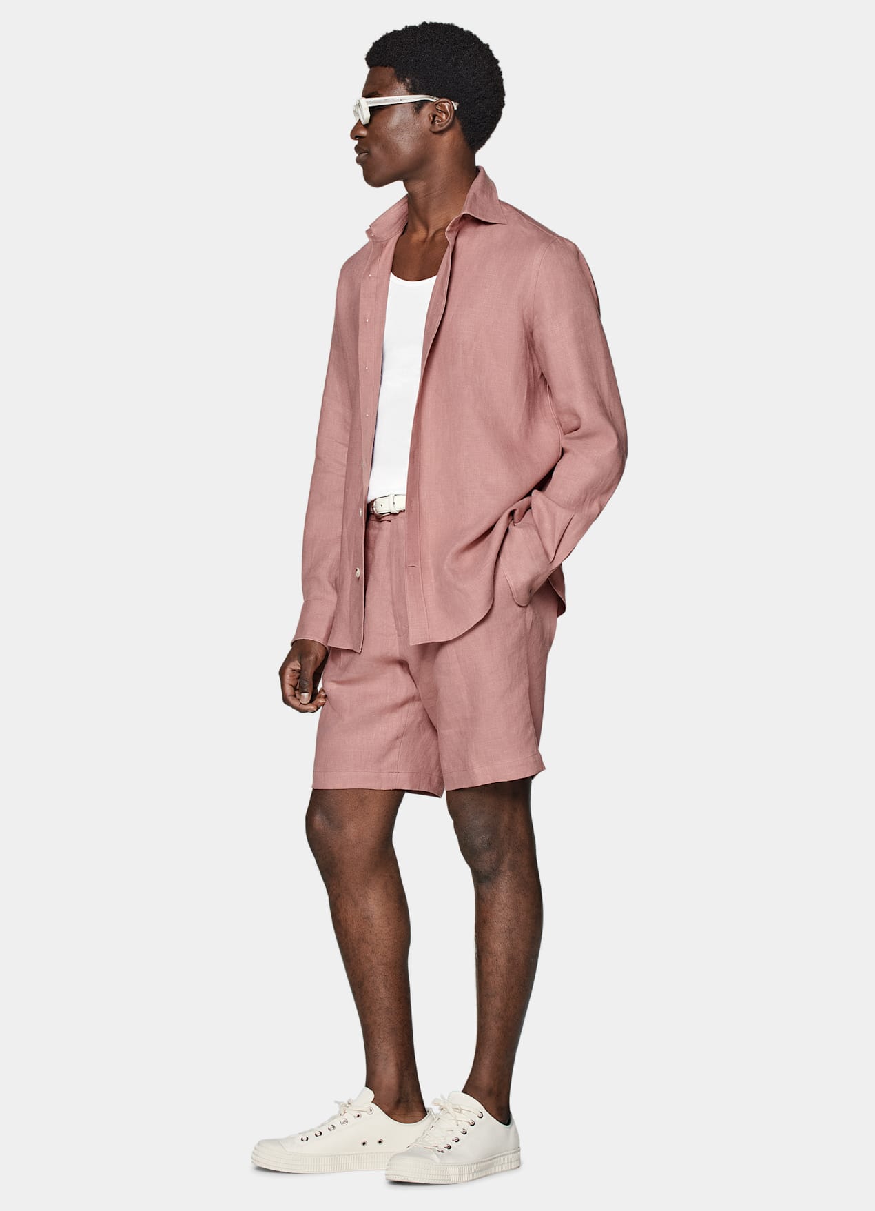 Chemise coupe ajustée rose