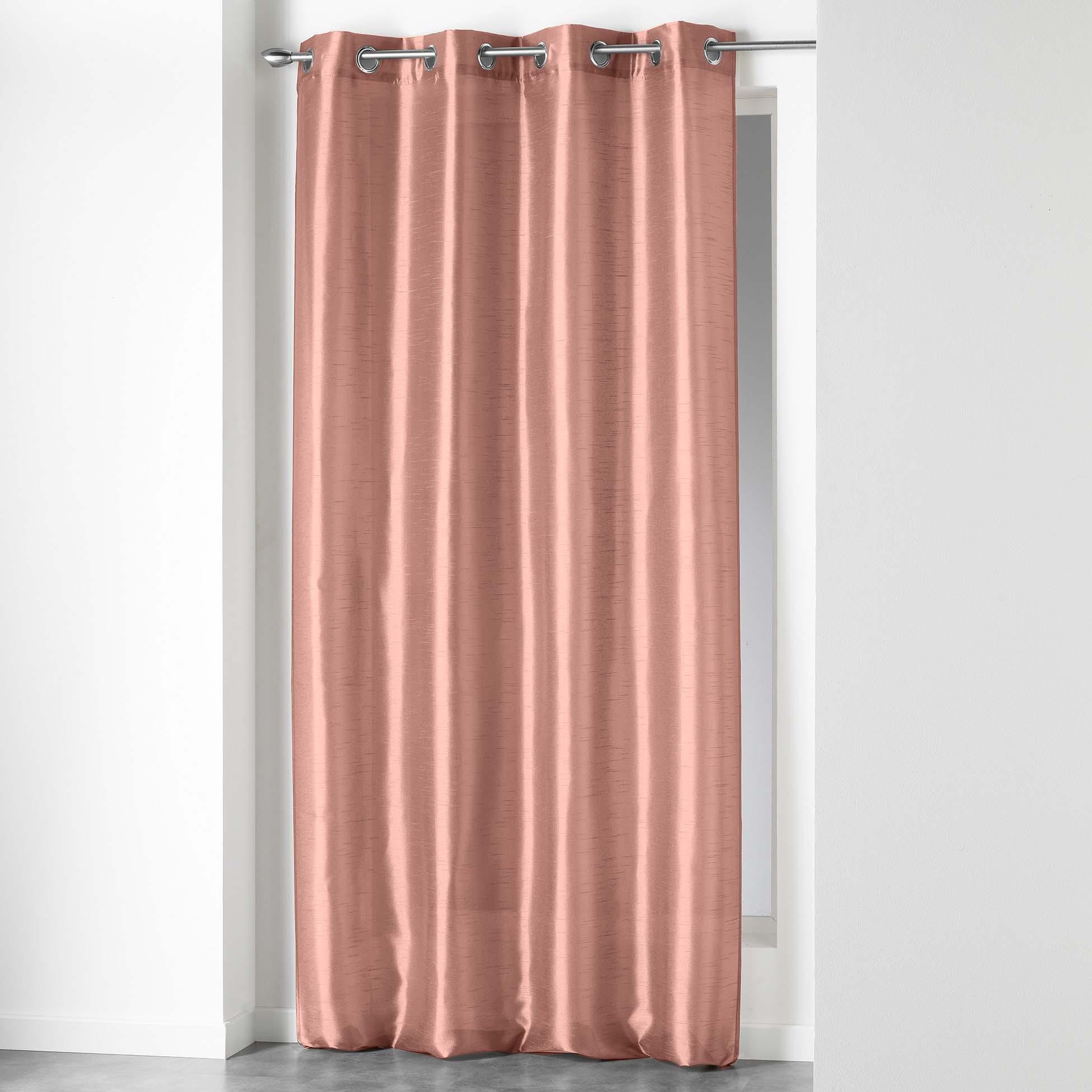 RIDEAU OEILLETS 140X240CM UNI SHANA ROSE POUDRE
