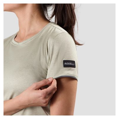 Maillot Manches Courtes De Running Rogelli Distance Taupe Femme