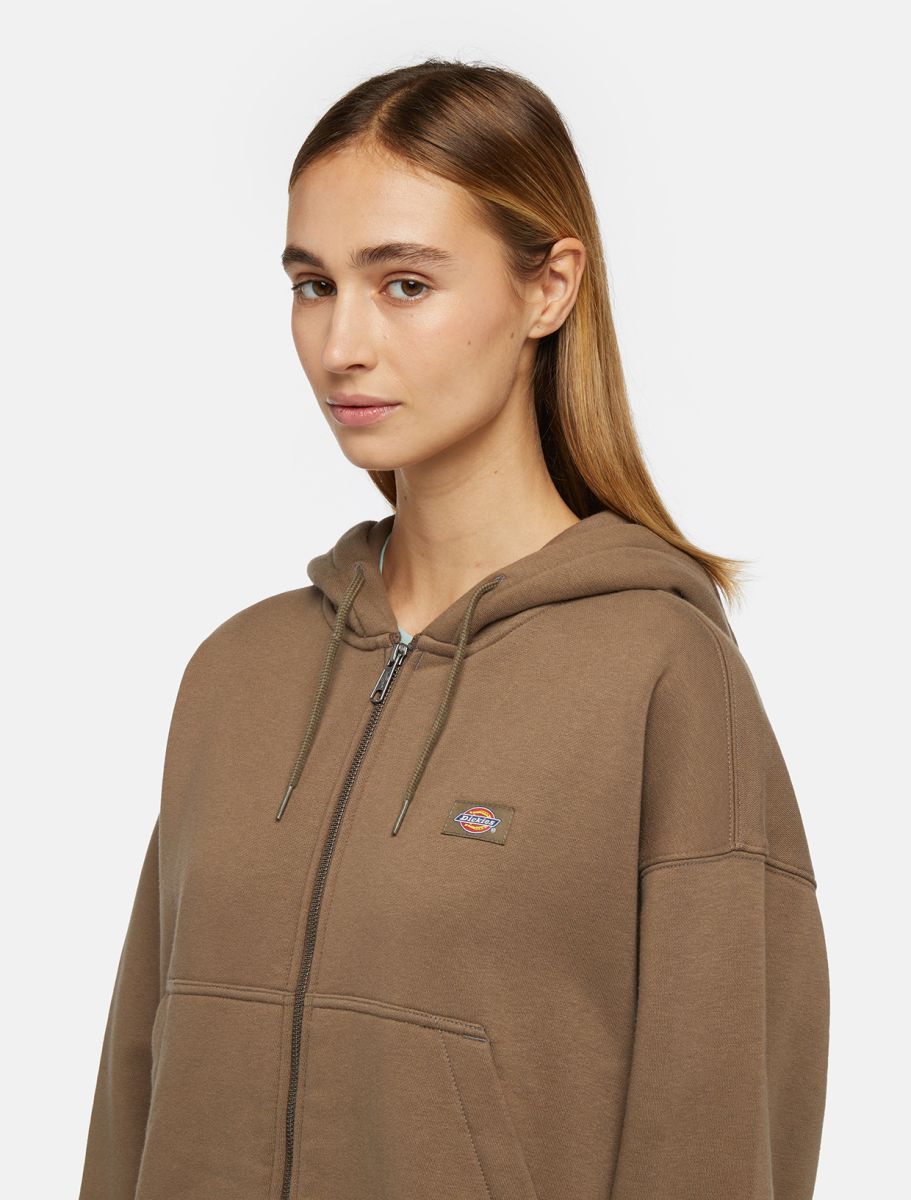 Dickies Oakport Zip Hoodie Women Ecru