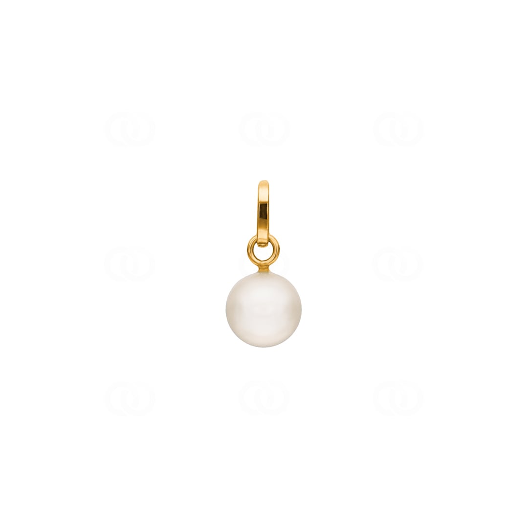 Anhänger 750/18 K Gelbgold mit Süsswasserzuchtperle Ø 6mm