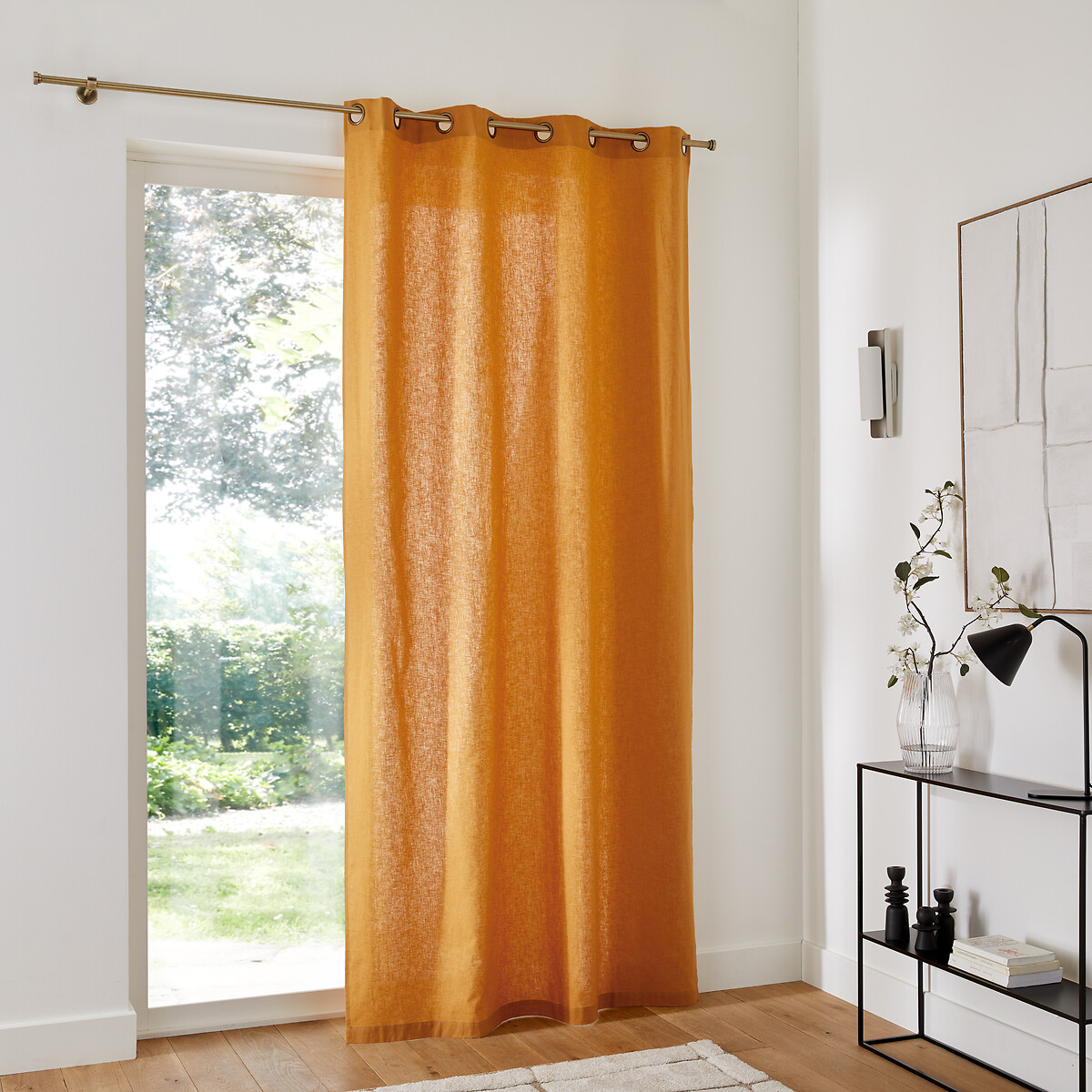 LA REDOUTE INTERIEURS<br>Cortina de meio linho com ilhós, Lincot