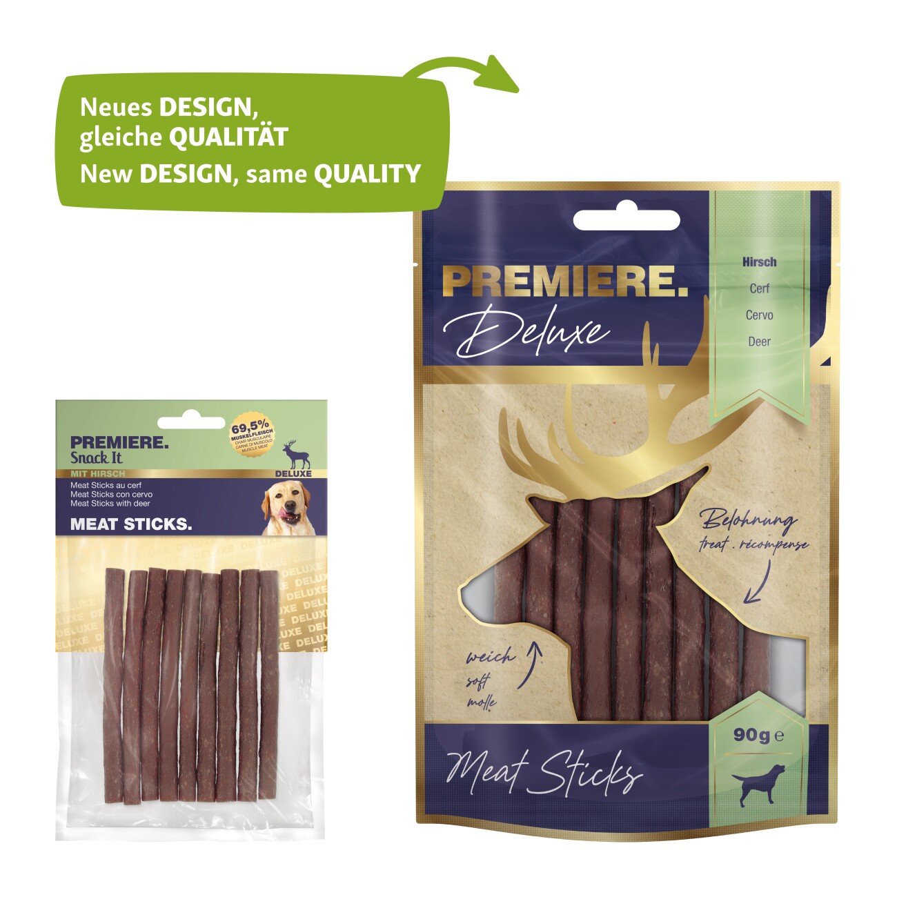 PREMIERE Deluxe Meat Sticks 90g Hirsch