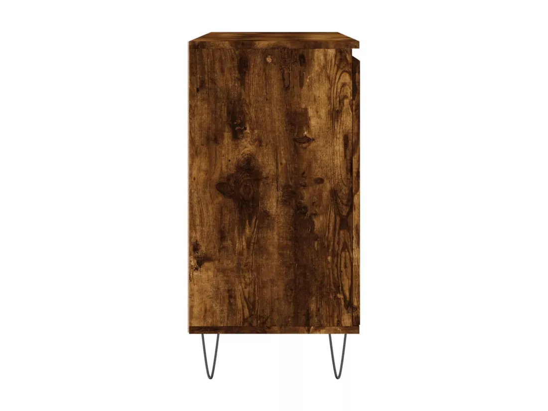 Buffet chêne fumé 104x35x70 cm bois d'ingénierie