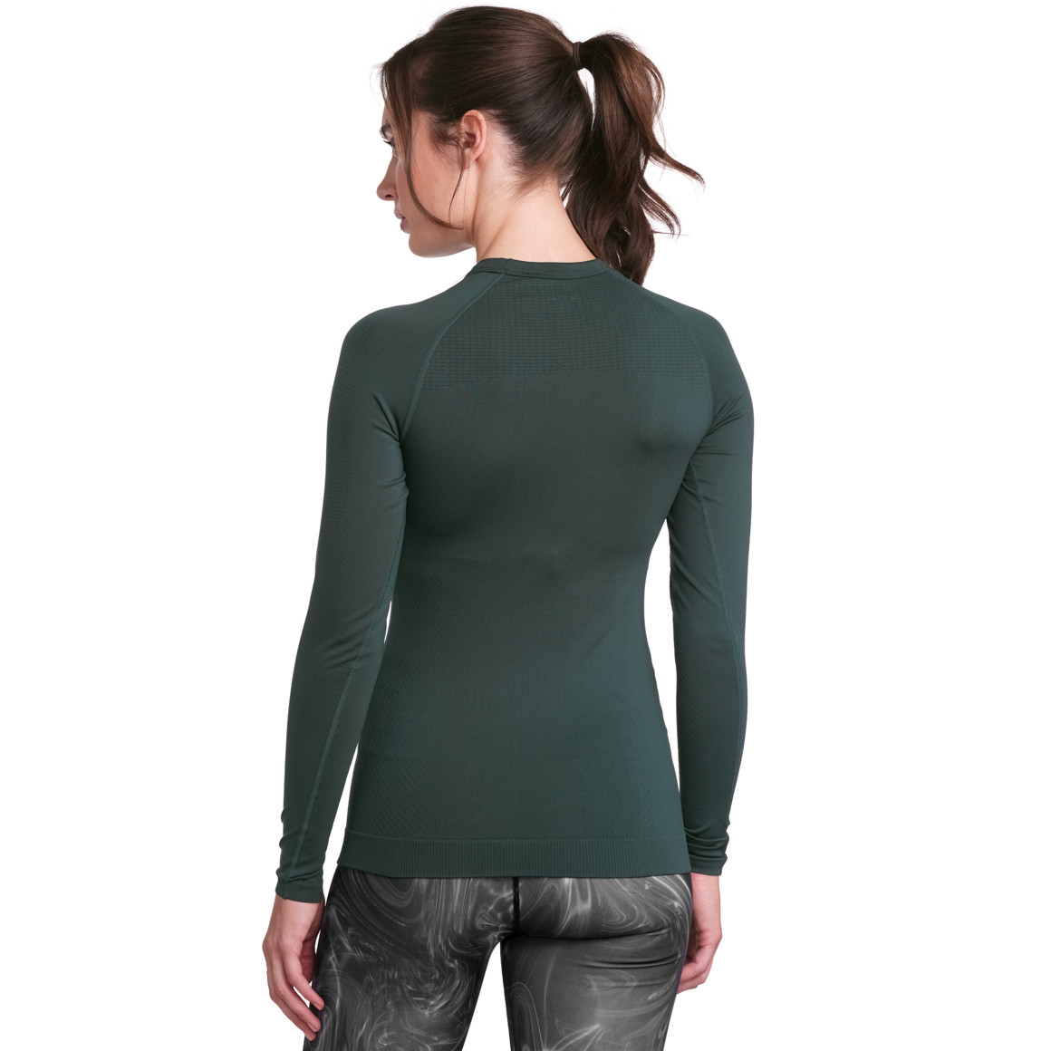 Gina Sports Damen Sport-Langarmshirt in Seamless-Qualität dunkelgrün