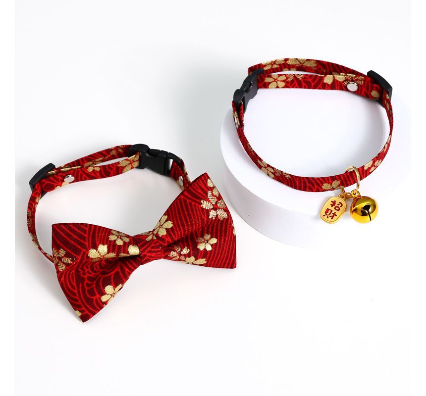2 nachten - Bloemenstrik Huisdierhalsband
