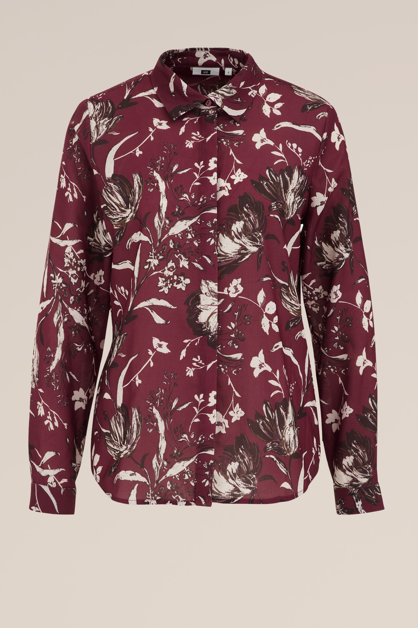 blouse met fijne structuur WE Fashion Saffraan rood