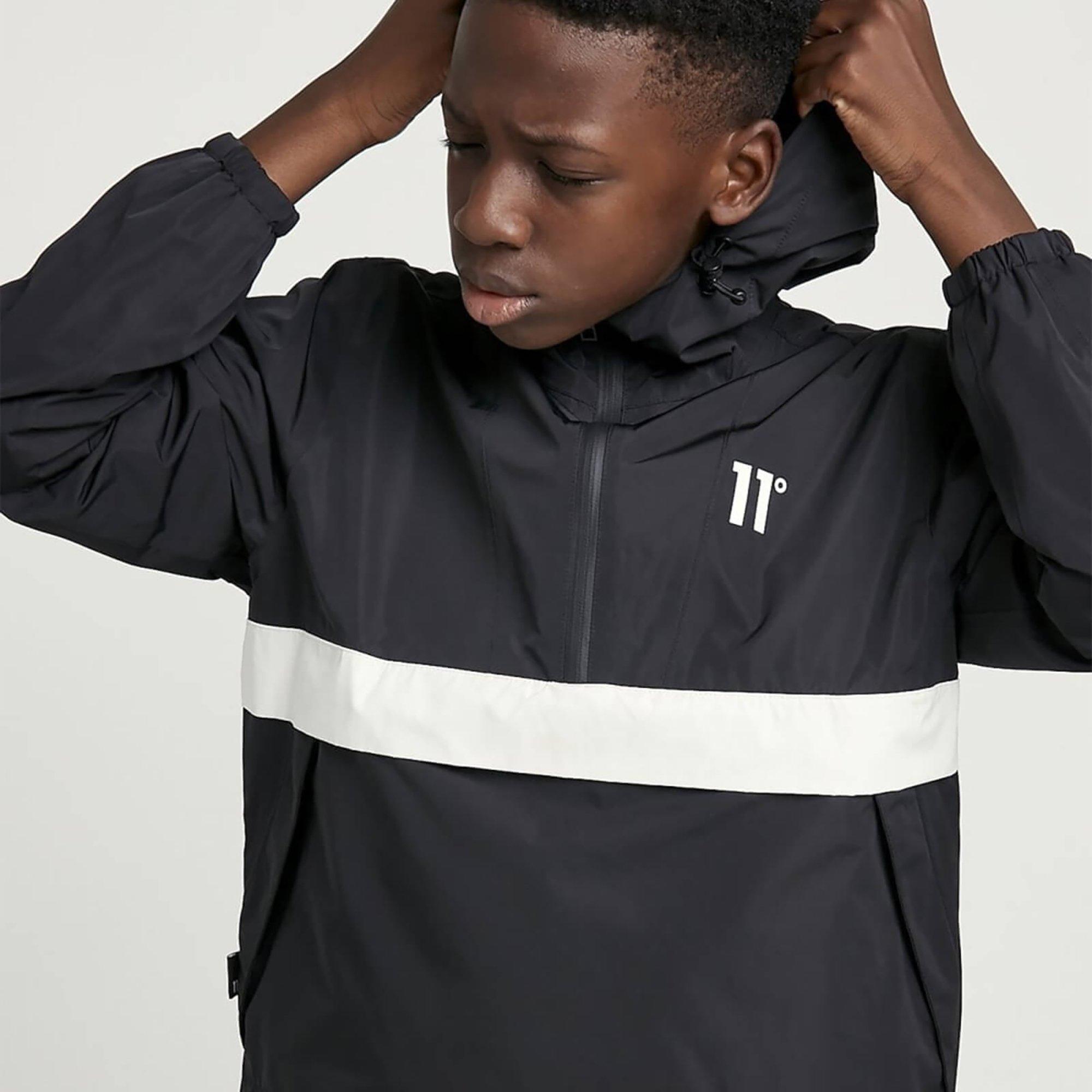 11 Degrees 11D Junior Colour Block Hurricane Black  White