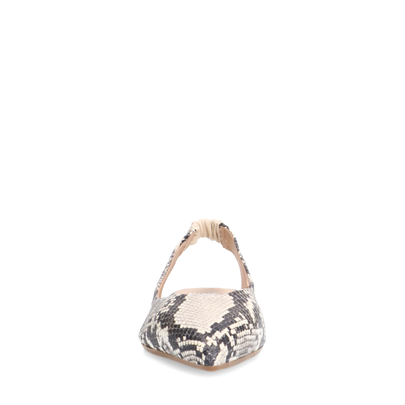 Slangenprint leren slingbacks