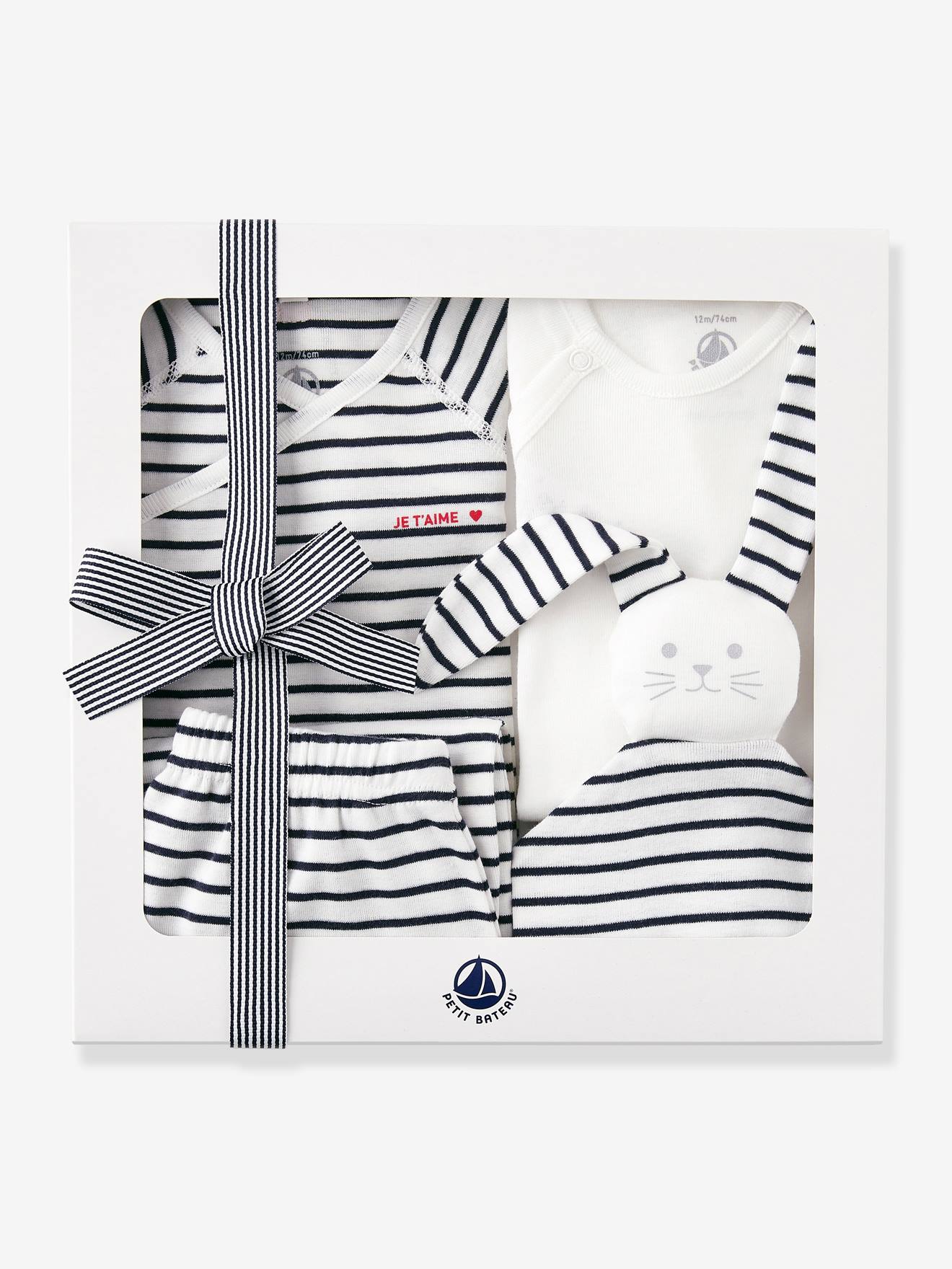 Conjunto de presente essencial para recém-nascidos PETIT BATEAU, branco