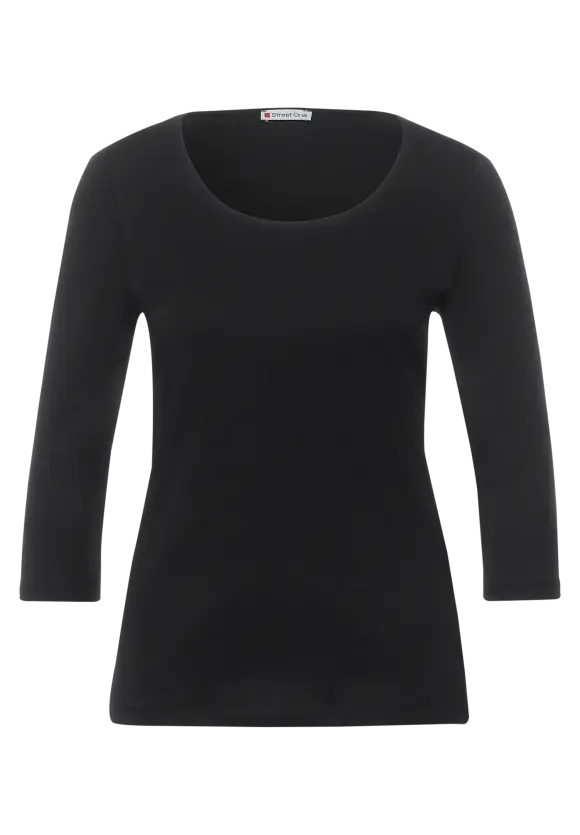 Shirt in Unifarbe - Black