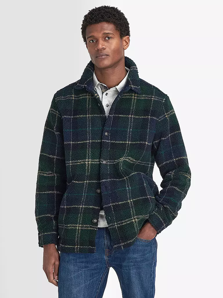 BARBOUR Overshirt BRYSON TARTAN dunkelgrün