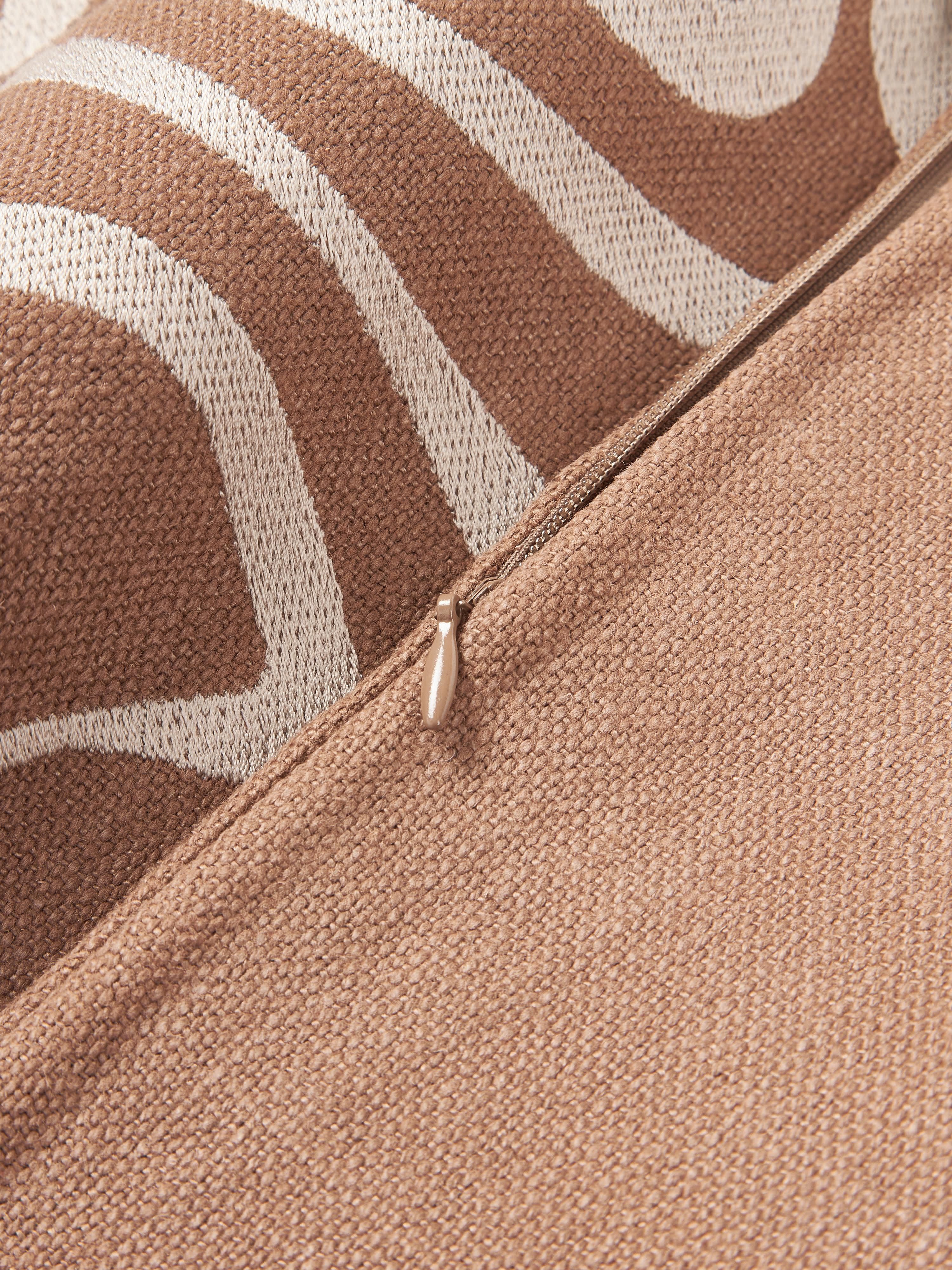 Outdoor kussenhoes Shanti met geborduurd golfpatroon