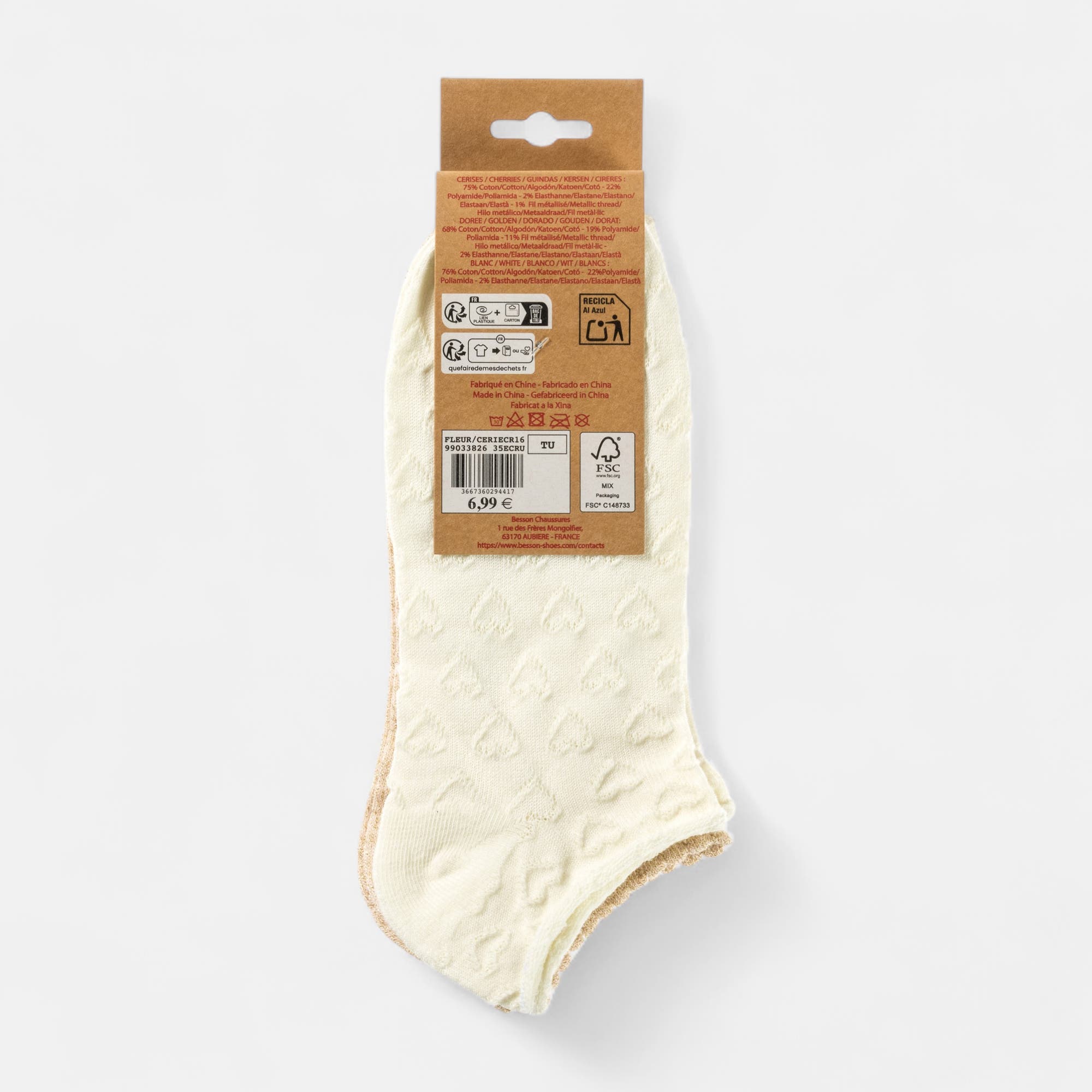 Chaussettes Femme ecru