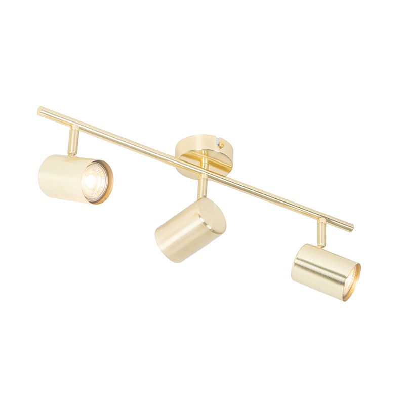 Moderne plafondlamp messing 3-lichts verstelbaar - Jeana