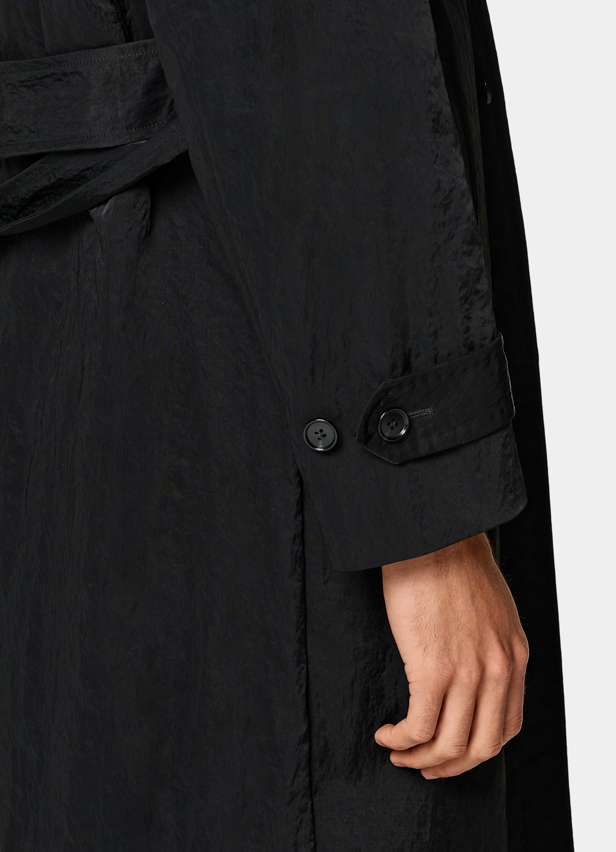 Trench ceinturé noir