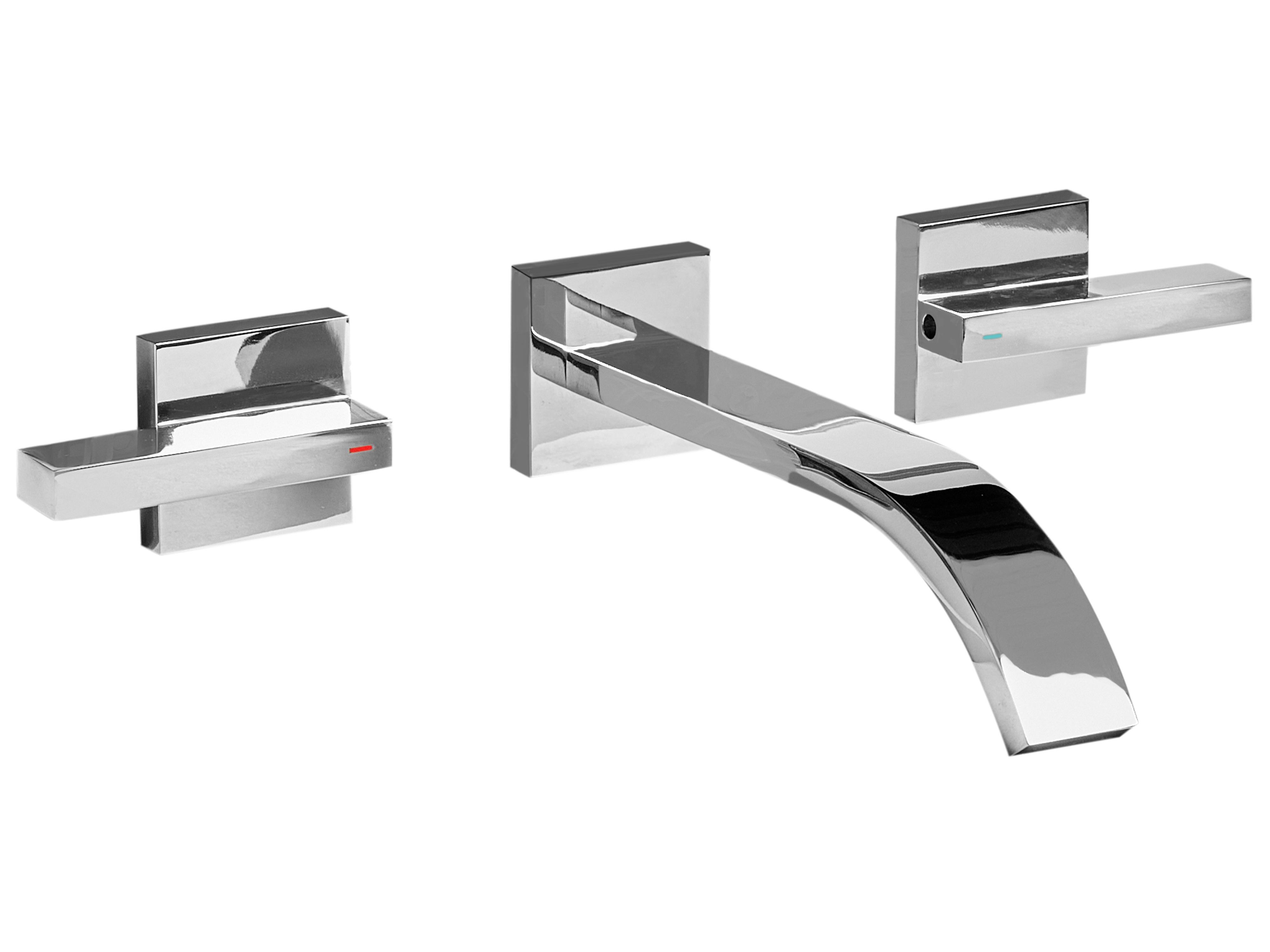 Wandgemonteerde mengkraan BERRACO Messing Zilver
