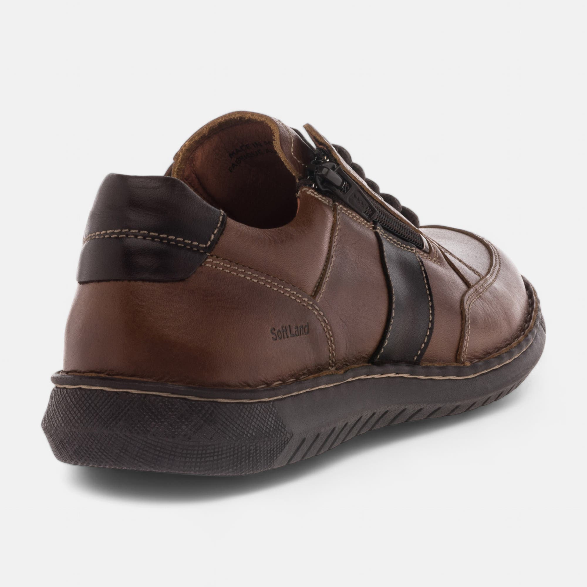 Derbies pieds sensibles Homme en cuir cognac
