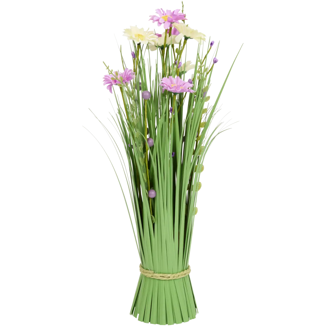 Kunstgrashalm met bloemen Diverse kleuren
