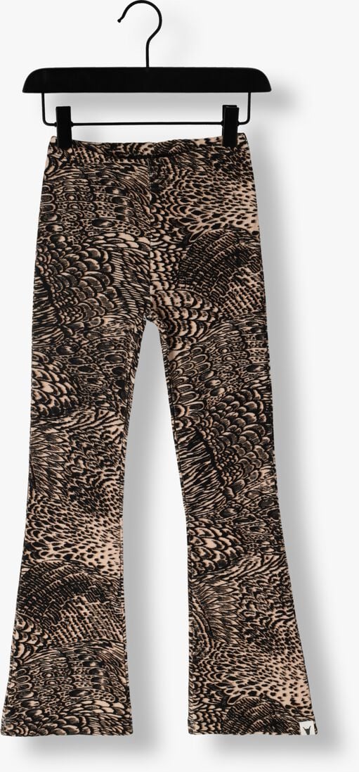 ALIX MINI bruine alix mini flared broek knitted feather animal flared pants