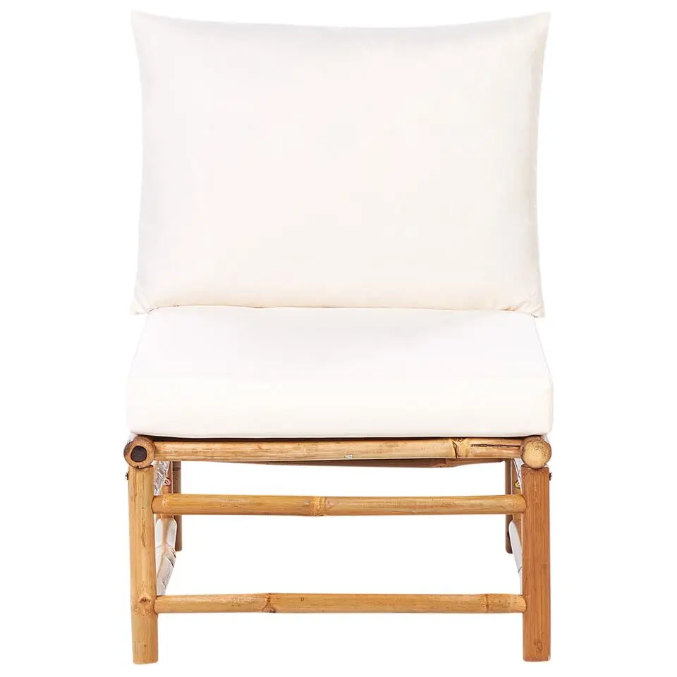 CERRETO - Loungeset 6-zits - Wit - Bamboehout