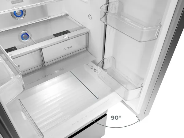 Concept LA6983SS, Fritstående, Fransk dør, Grå, Berøring, Rustfrit stål, 500 L